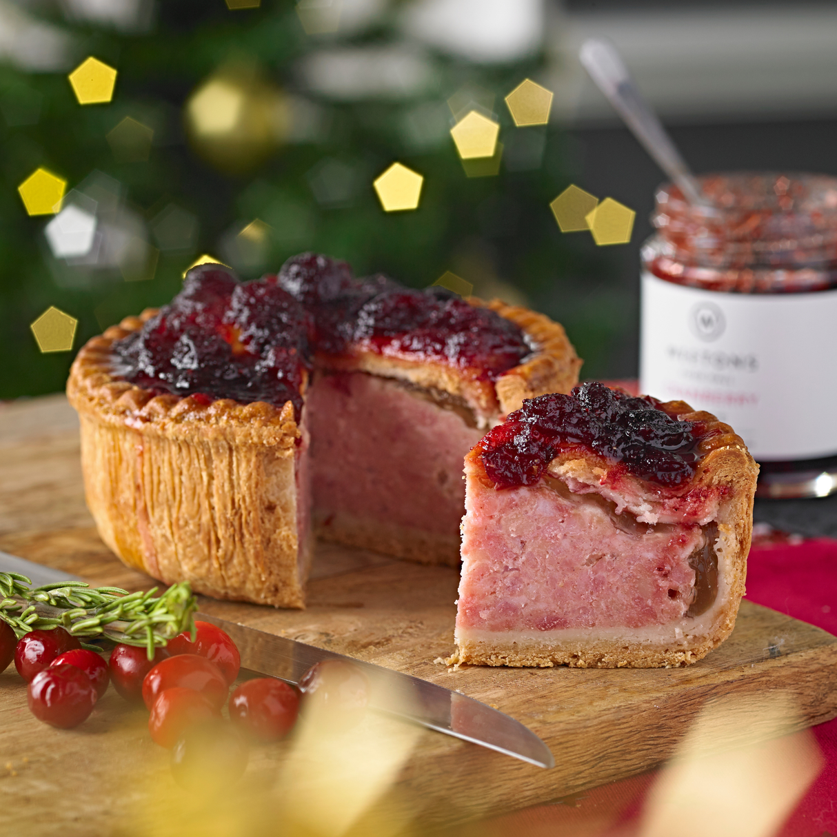 Classic Cranberry Pork Pie