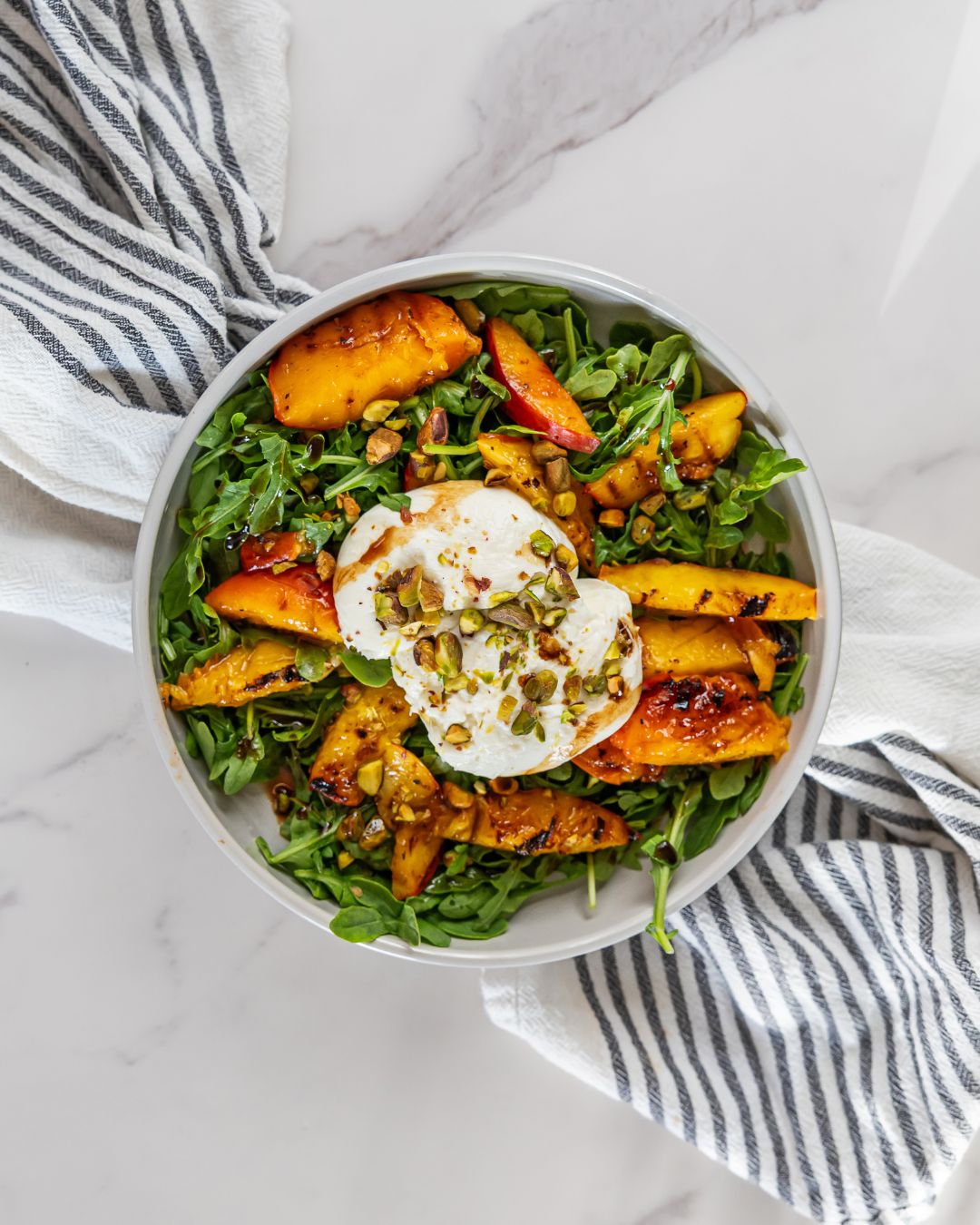 Peach, Burrata & Heritage Tomato Salad