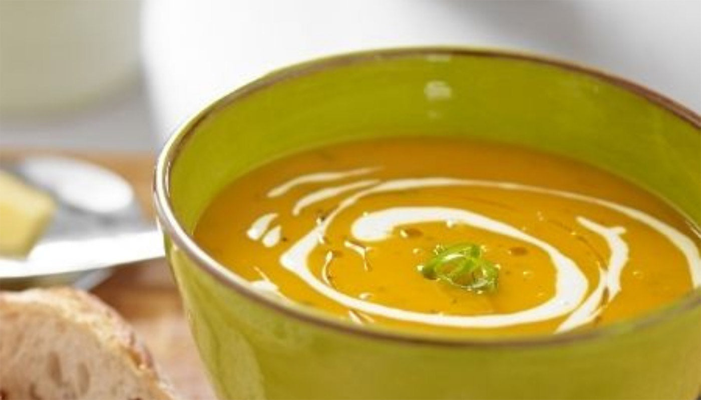 Roasted Butternut Squash, Sage & Goats Cheese Soup
