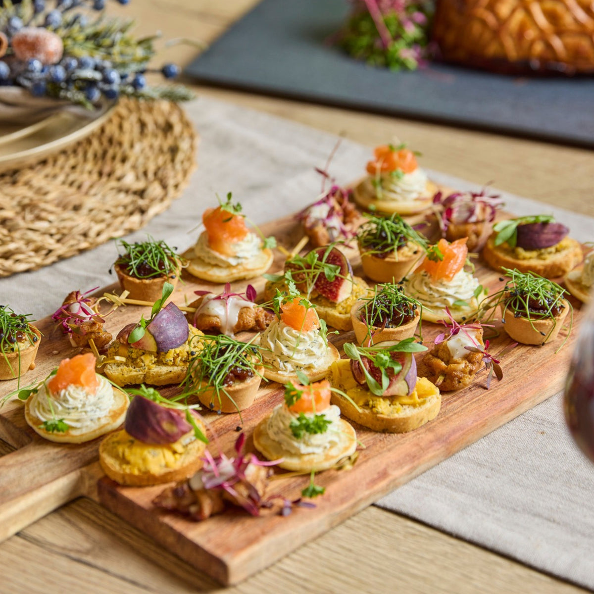 Courgette, Parma Ham, Caramelised Onion & Parmesan Tartlets